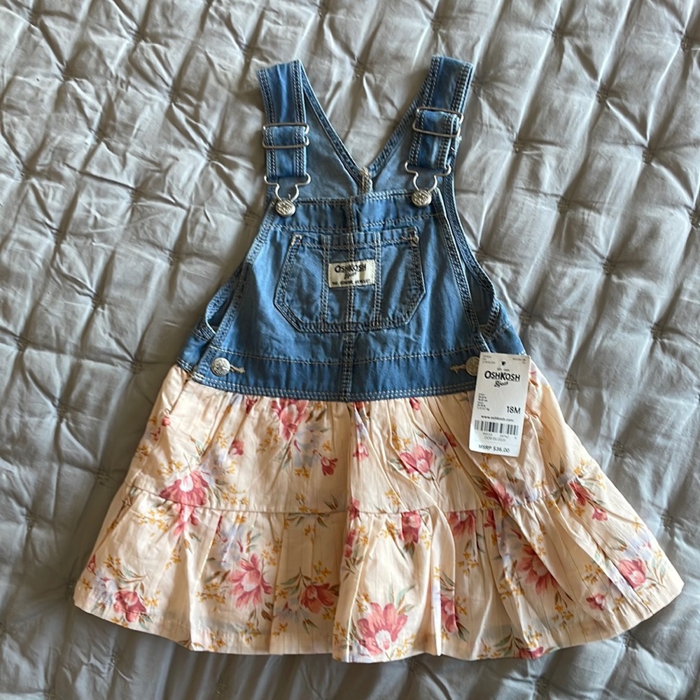 Brand new with tags Oshkosh floral dress 18 months